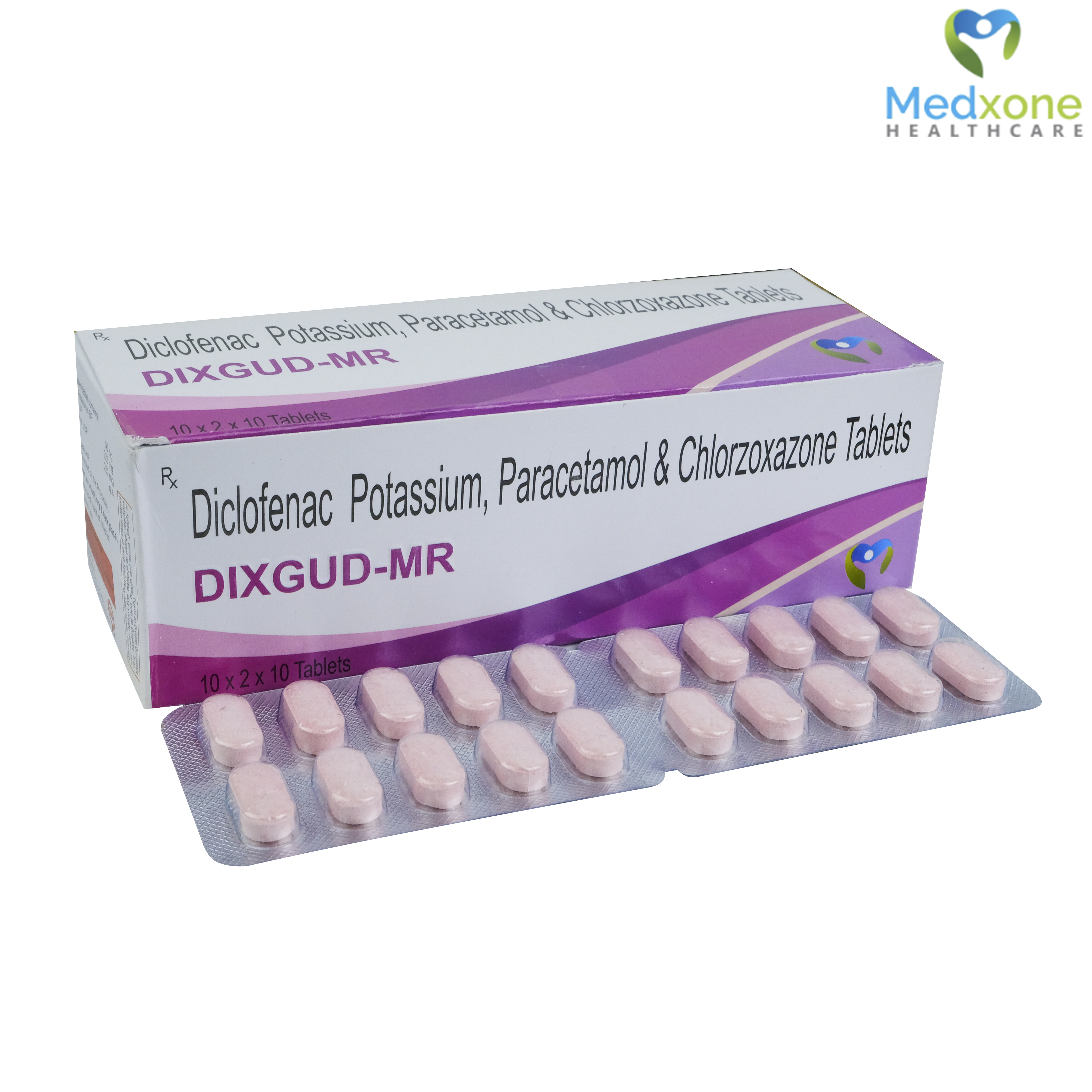 Diclofenac Potassium 50mg +Paracetamol 325mg + hlorozoxazone 250mg