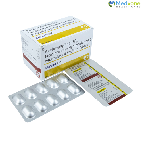 Fexofenadine120mg + Montelukast 10mg +Acebrophylline 200mg SR