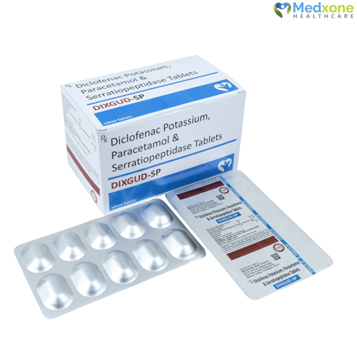 Diclofenac Potassium 50mg +Paracetamol 325mg + Serratiopeptidase