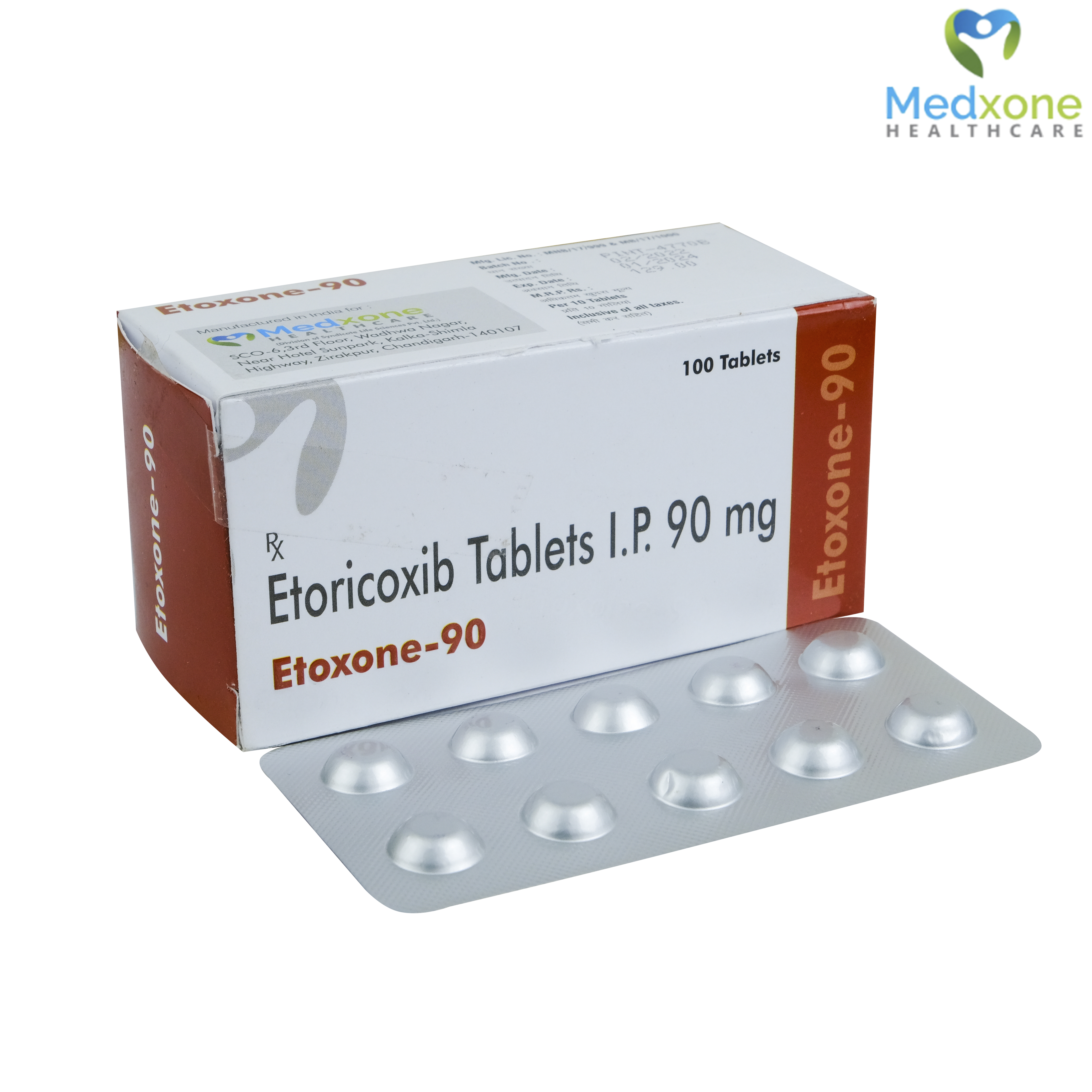 "Each Film coated Tablet Contains: Etoricoxib  90mg"